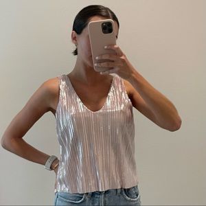 Zara Pink Metallic Top